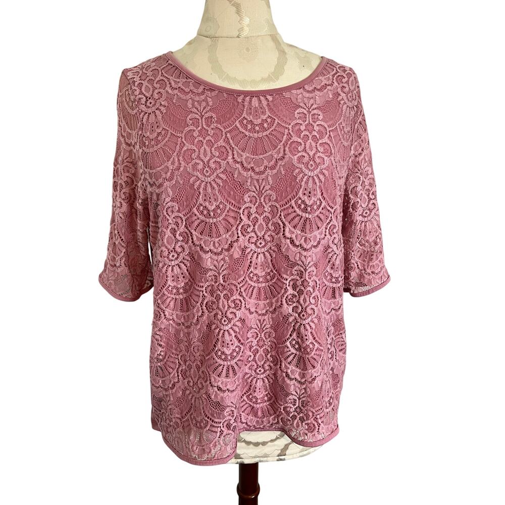 Love X Design Lace 3/4 Sleeve Blouse XL